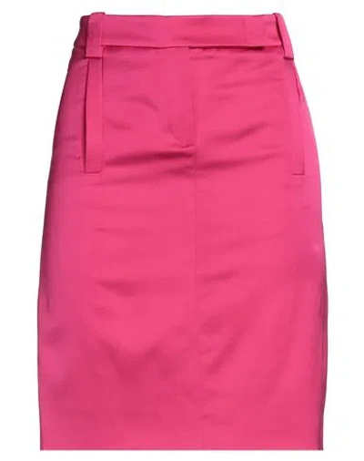 Bcbgmaxazria Woman Mini Skirt Fuchsia Size 4 Viscose, Virgin Wool, Elastane In Pink