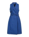 Bcbgmaxazria Woman Overcoat & Trench Coat Blue Size 8 Cotton, Elastane