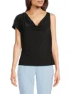 Bcbgmaxazria Women's Asymmetric Top In Noir
