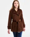 Bcbgmaxazria Women's Belted Corduroy Trench Coat In Brown