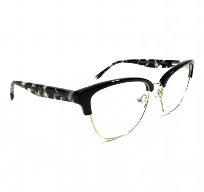 Bcbgmaxazria Women's Carrigan Cat Eye Eyeglasses In Black Gold In Transparent