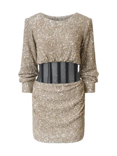 Bcbgmaxazria Women's Cassia Embellished Minidress In Gold