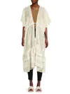 Bcbgmaxazria Women's Chiffon Ruffled Ruana In Natural