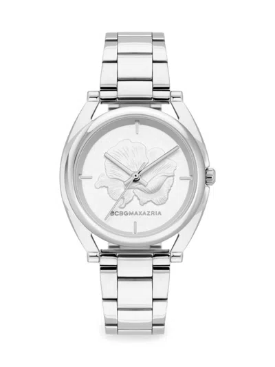 Bcbgmaxazria Women's Classic 33.8mm Stainless Steel Flower Bracelet Watch In Neutral