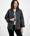 Bcbgmaxazria Women's Corduroy-collar Barn Jacket, Exclusively At Macy's In Blue