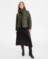 Bcbgmaxazria Women's Cropped Diamond Quilted A-line Jacket, Exclusively At Macy's In Green