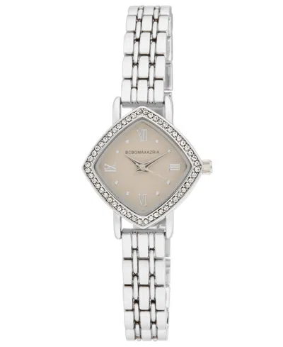 Bcbgmaxazria Women's Diamond Case Crystal Bezel Bracelet Watch, 27mm In Metallic
