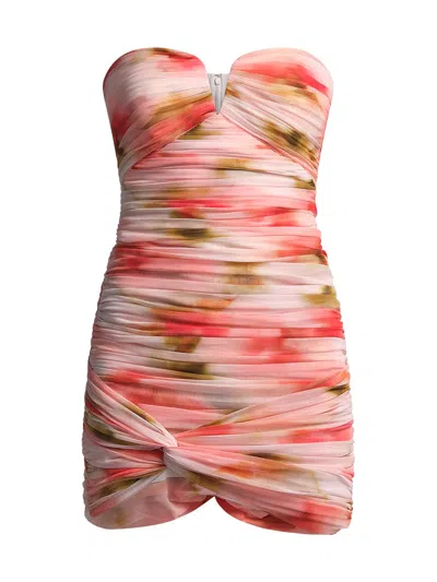 Bcbgmaxazria Women's Elia Floral Ruched Mini Dress In Multi