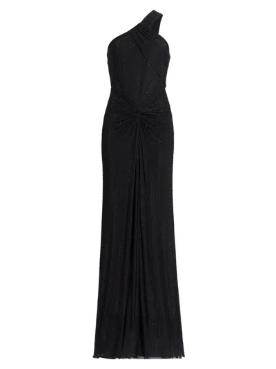Bcbgmaxazria Women's Embellished Twist Hot Fix Gown In Black