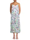 Bcbgmaxazria Women's Floral Ruffle Tiered Maxi Dress In White Combo