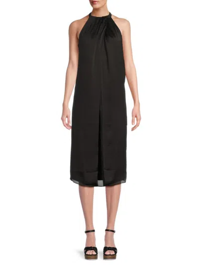 Bcbgmaxazria Women's Halter Midaxi Dress In Noir