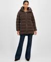 Bcbgmaxazria Women's Hooded Puffer Coat In Animal Print