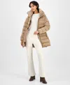 Bcbgmaxazria Women's Hooded Puffer Coat In Brown