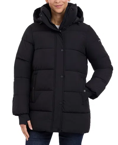 Bcbgmaxazria Women's Hooded Puffer Coat In Matte Black
