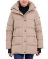 Bcbgmaxazria Women's Hooded Puffer Coat In Matte Latte