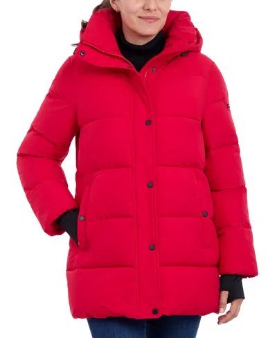 Bcbgmaxazria Women's Hooded Puffer Coat In Matte Lipstick