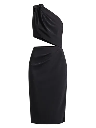 Bcbgmaxazria Women's Isabel Cut-out One-shoulder Midi Dress In Black