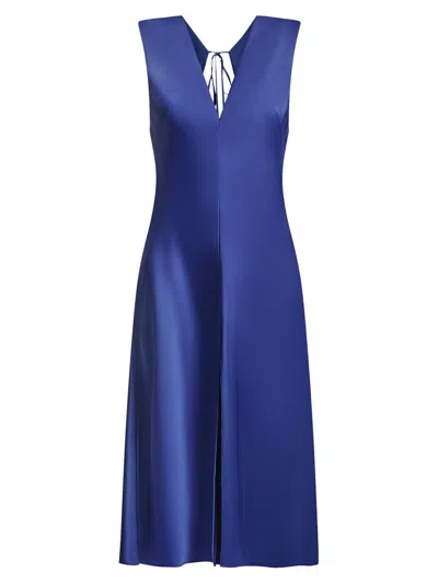 Bcbgmaxazria Women's Leha Cut-out-back Satin Midi Dress In Purple