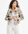 Bcbgmaxazria Women's Plaid Collared Zip-front Coat In Multi