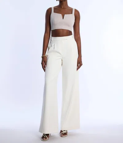 Bcbgmaxazria Women's Pleat Front Wide Leg Pant In Jasmine In White