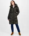 Bcbgmaxazria Women's Quilted Thumbhole-cuff Puffer Coat In Green