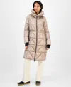 Bcbgmaxazria Women's Quilted Thumbhole-cuff Puffer Coat In Neutral