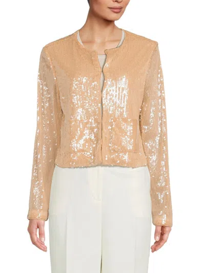 Bcbgmaxazria Women's Sequin Embellished Jacket In Champagne