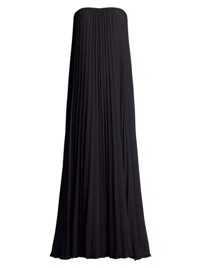 Bcbgmaxazria Women's Sunburst Pleated Gown In Black