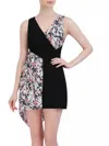 Bcbgmaxazria Womens Above Knee Asymmetric Shift Dress In Black