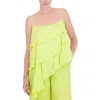 Bcbgmaxazria Womens Asymmetric Layered Blouse In Yellow
