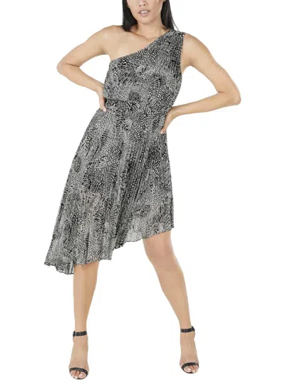 Bcbgmaxazria Womens Chiffon Midi Cocktail And Party Dress In Black