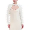 Bcbgmaxazria Womens Crew Neck Pullover Shrug Sweater In White
