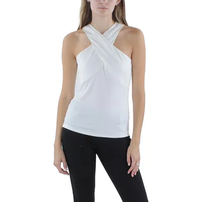 Bcbgmaxazria Womens Cross Neck Keyhole Halter Top In Multi