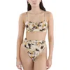 Bcbgmaxazria Womens Cut-out Nylon Bikini Swim Top In Black