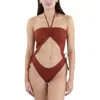 Bcbgmaxazria Womens Cut-out Polyester One-piece Swimsuit In Red