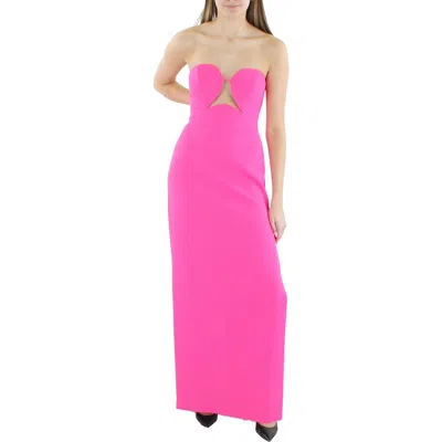 Bcbgmaxazria Womens Cut-out Strapless Evening Dress In Pink