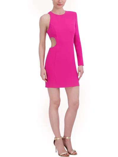 Bcbgmaxazria Womens Embellished Cut-out Cocktail And Party Dress In Pink