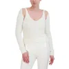Bcbgmaxazria Womens Eyelash Ribbed Sweater Set In White