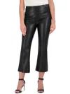 Bcbgmaxazria Womens Faux Leather High Rise Flared Pants In Black