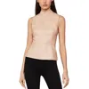 Bcbgmaxazria Womens Faux Leather Mock Neck Peplum Top In Pink