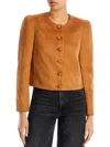 Bcbgmaxazria Womens Faux Suede Lightweight Shirt Jacket In Multi