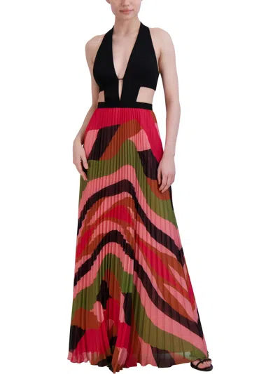 Bcbgmaxazria Womens Full Length Halter Maxi Dress In Black