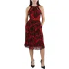 Bcbgmaxazria Womens Halter Viscose Midi Dress In Multi