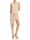 Bcbgmaxazria Womens Hi-low Front Tie Mini Dress In Multi