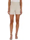 Bcbgmaxazria Womens High Rise Striped High-waist Shorts In Multi
