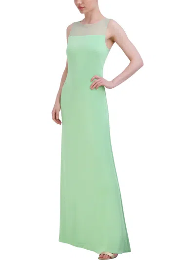 Bcbgmaxazria Womens Illusion Maxi Evening Dress In Green