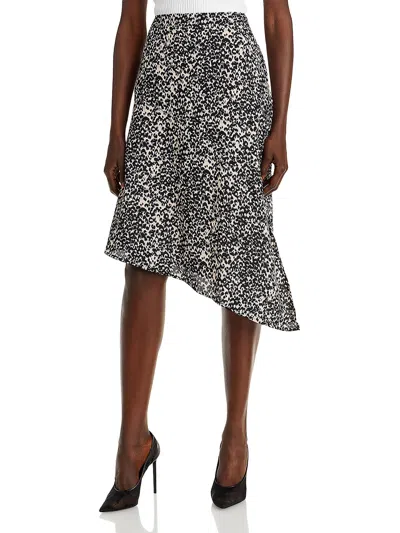 Bcbgmaxazria Womens Knee-length Animal Print Asymmetrical Skirt In Multi