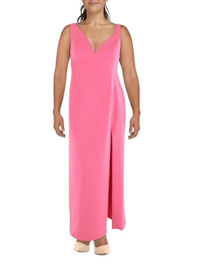 Bcbgmaxazria Womens Knit One Shoulder Evening Dress In Pink
