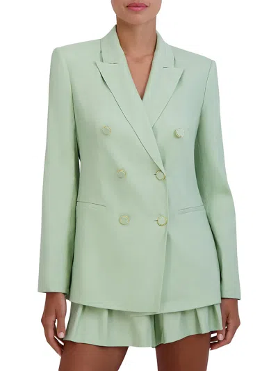 Bcbgmaxazria Double Breasted Blazer In Smokey Green