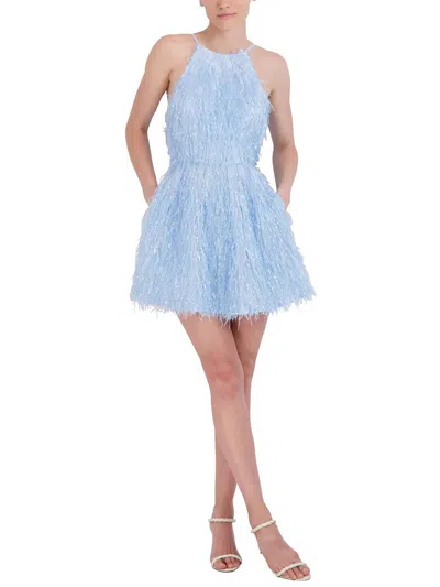 Bcbgmaxazria Womens Lace Trim Mini Cocktail And Party Dress In Multi